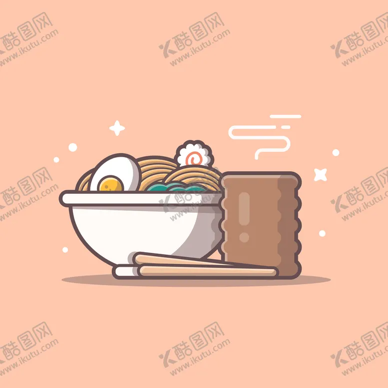 编号：53794307030429043294【酷图网】源文件下载-汉堡饮料面条创意插画