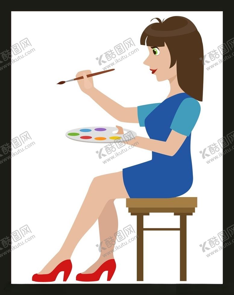编号：96727802071443346133【酷图网】源文件下载-画画女孩女人
