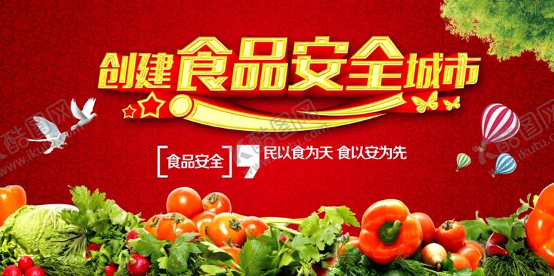 编号：64351307131116353208【酷图网】源文件下载-食品安全城市宣传海报