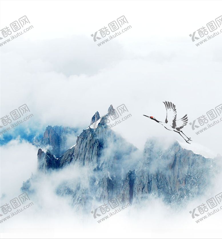 编号：93776605150548551877【酷图网】源文件下载-仙鹤山峦重阳背景