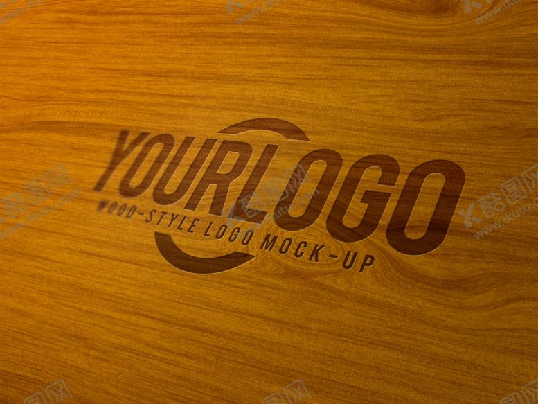 编号：40228709211130008784【酷图网】源文件下载-木纹背景LOGO样机