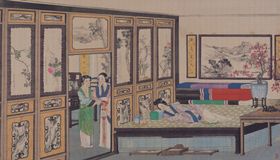 红楼梦场景精美工笔画