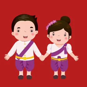 手绘情侣恋人爱男女卡通