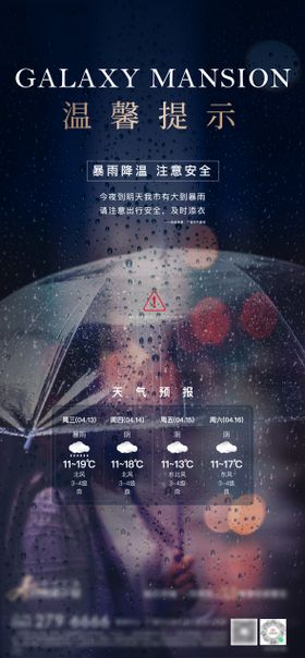 天气预报APP海报