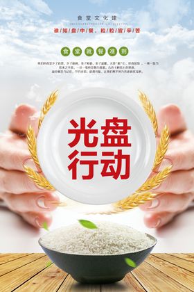 光盘行动节约粮食海报