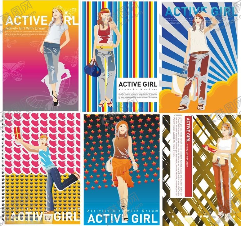 编号：22541811202005201794【酷图网】源文件下载-活力女孩时尚运动瞬间