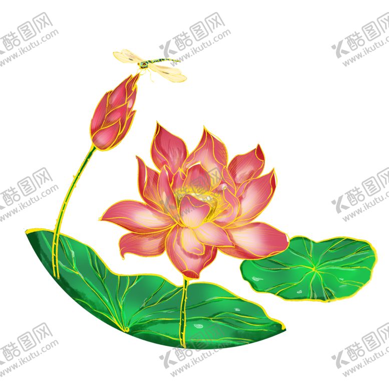 编号：81173312191821314644【酷图网】源文件下载-手绘荷花 