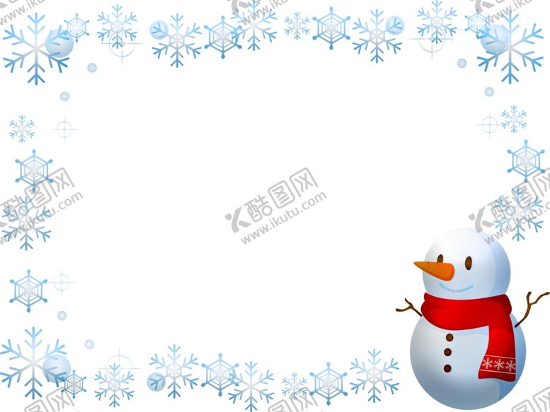 编号：94730810270359527599【酷图网】源文件下载-雪花背景图边框
