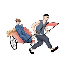 人力车元素