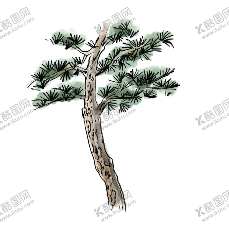 编号：59732410260726411887【酷图网】源文件下载-水墨中国风迎客松
