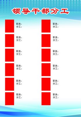 领导干部分工