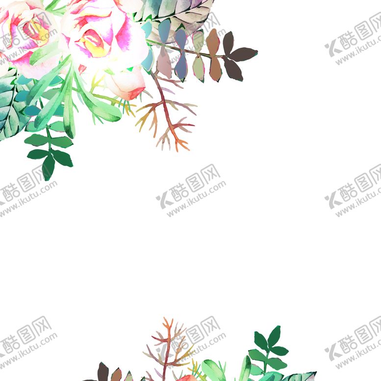编号：83721610092202158235【酷图网】源文件下载-水彩花卉叶子植物