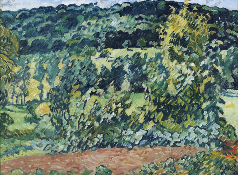 编号：82456209260222453677【酷图网】源文件下载-复古色调田园风景油画