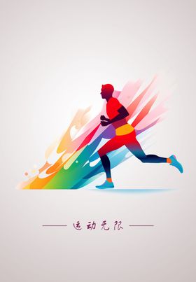 跑步创意图案