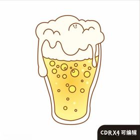 手绘矢量啤酒