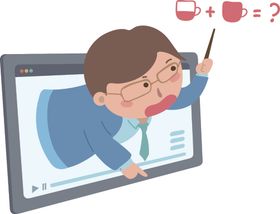 卡通人物数学在线教学EPS