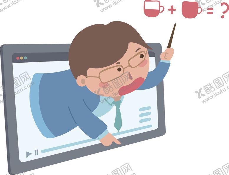 编号：81832009241803258199【酷图网】源文件下载-卡通人物数学在线教学EPS