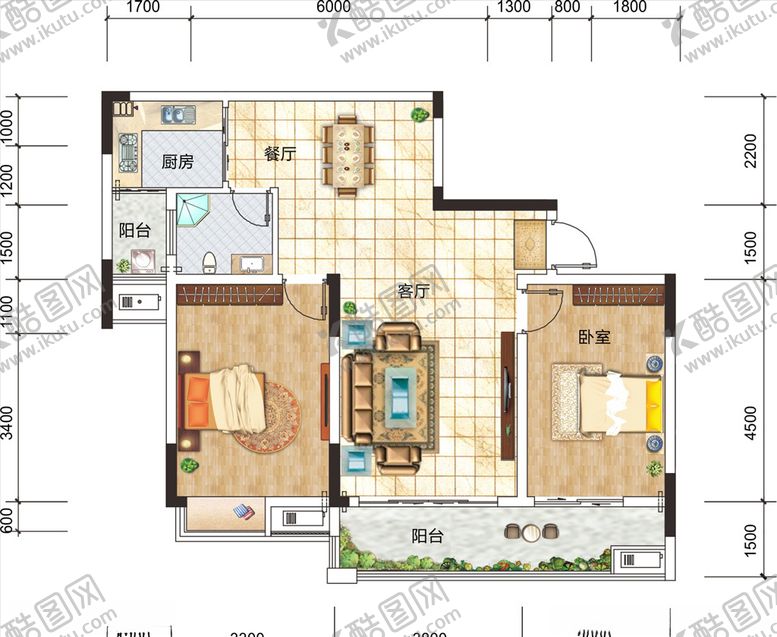 编号：65902209292203373579【酷图网】源文件下载-户型图