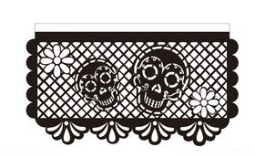 剪纸骷髅头