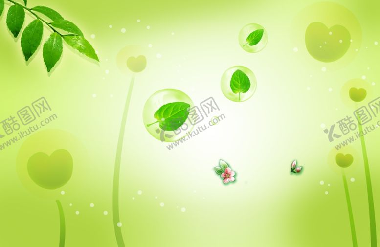 编号：23108009152159481429【酷图网】源文件下载-清新绿叶背景