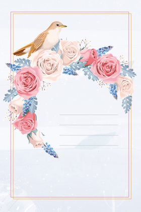 手绘花边边框