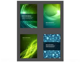 四幅抽象风格渐变图案设计