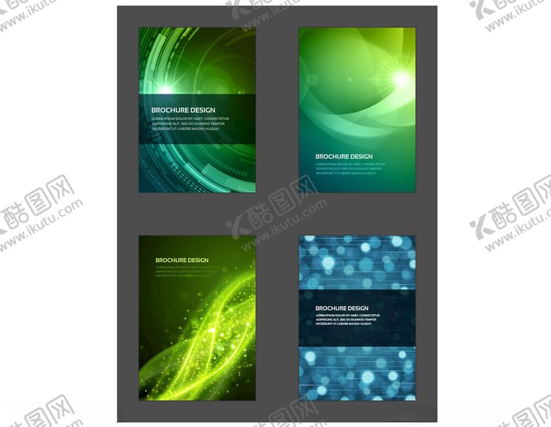 编号：98530804030710562491【酷图网】源文件下载-四幅抽象风格渐变图案设计