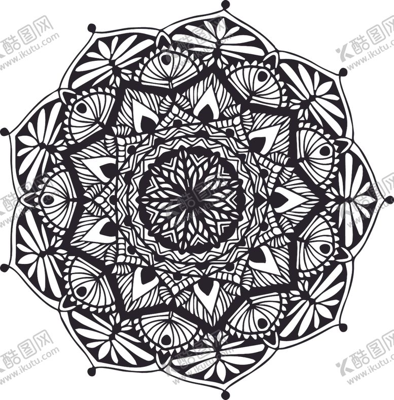 编号：41496109221026589433【酷图网】源文件下载-曼陀罗花纹