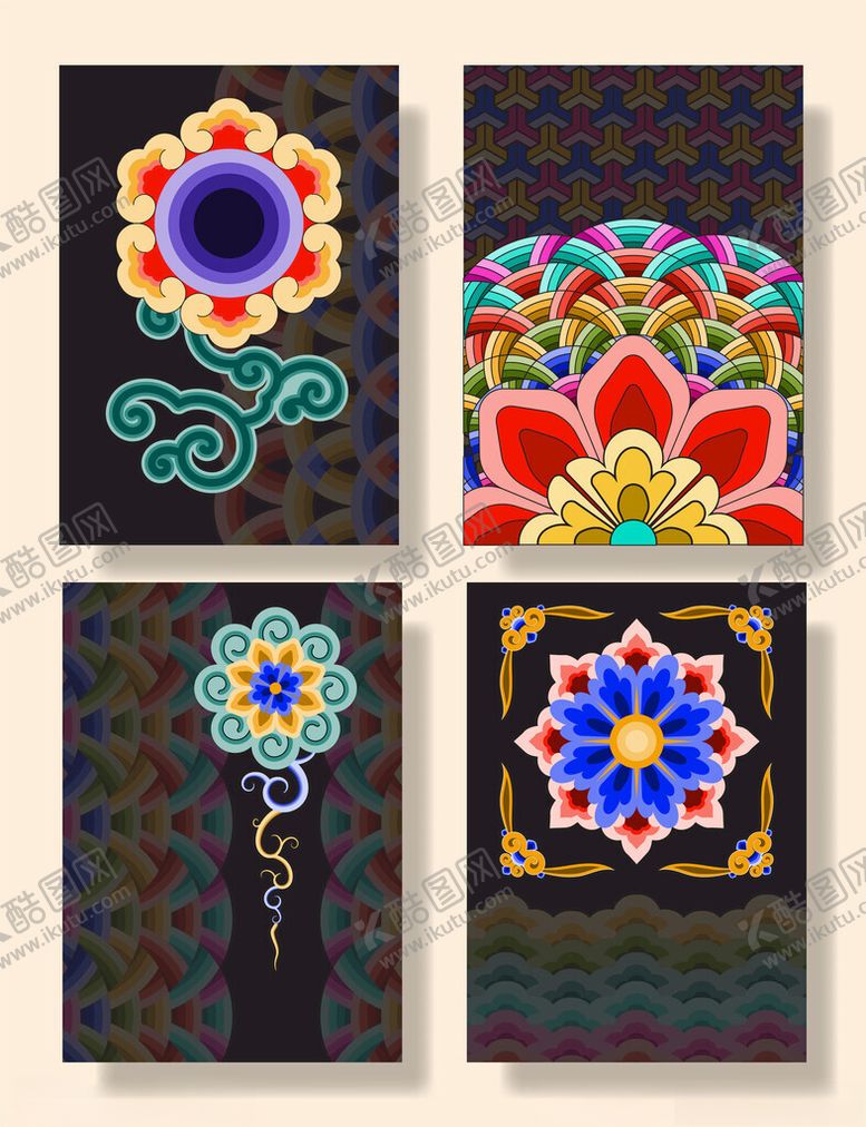 编号：11249811020902502309【酷图网】源文件下载-民族风花卉图案