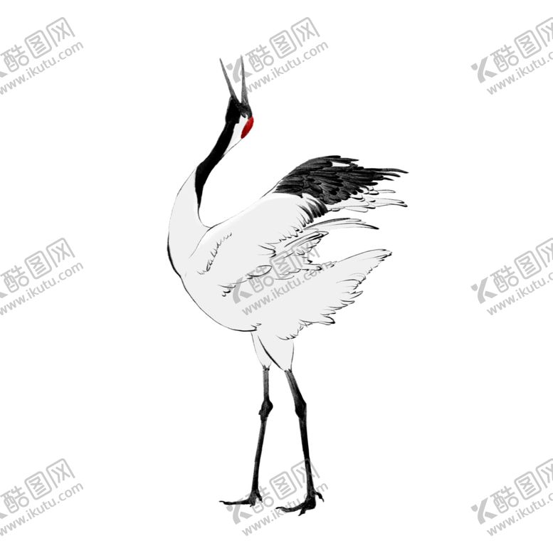 编号：10431805031553052642【酷图网】源文件下载-水墨仙鹤