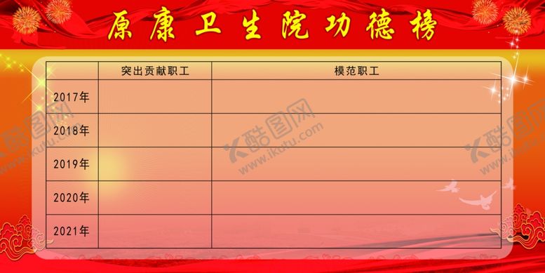 编号：87228109171000349257【酷图网】源文件下载-原康卫生院功德榜