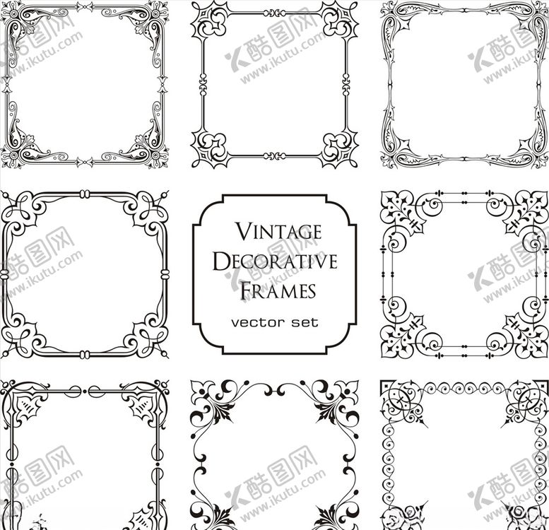 编号：86302010022313408756【酷图网】源文件下载-矢量花边边框
