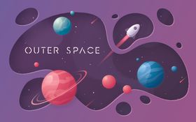 宇宙星系星球太空插画