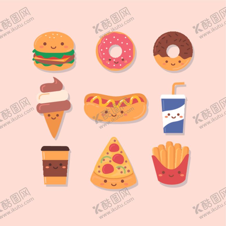编号：70303909281231339825【酷图网】源文件下载-卡通食物
