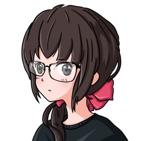 卡通Q版可爱戴眼镜红发带女生头