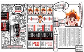 自己创意漫画文化墙餐饮  vi