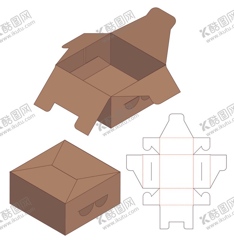 编号：53350907082324419652【酷图网】源文件下载-纸质包装盒刀模设计图