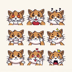 职场猫咪拟人插画集合