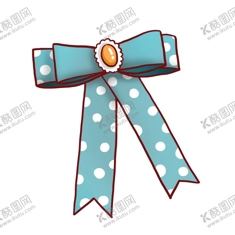 编号：34485304211249471579【酷图网】源文件下载-蓝绿色蝴蝶结插画