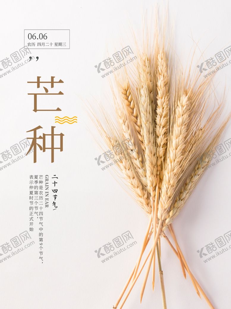 编号：62234709212150529405【酷图网】源文件下载-芒种芒种海报二十四节气