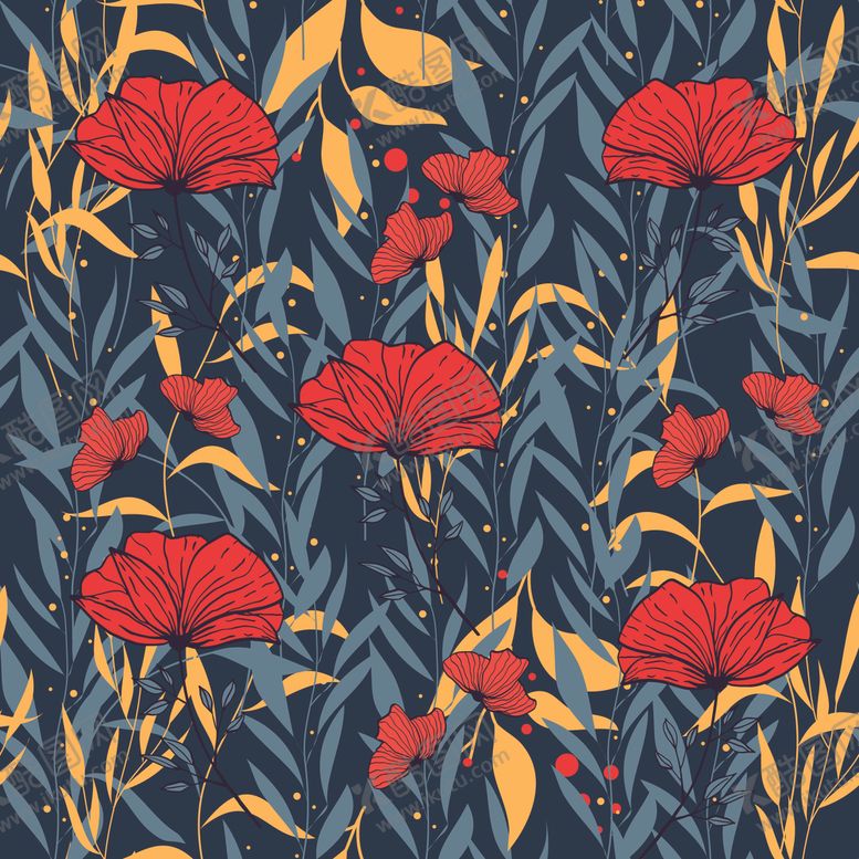 编号：68319610141700312555【酷图网】源文件下载-叶子花纹
