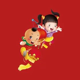 新春新年人物娃娃娃娃