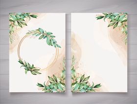手绘花草蝴蝶背景图片