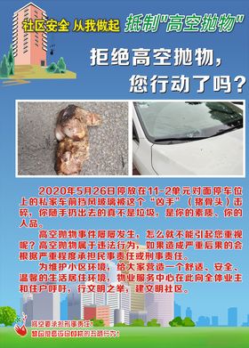禁止高空抛物海报