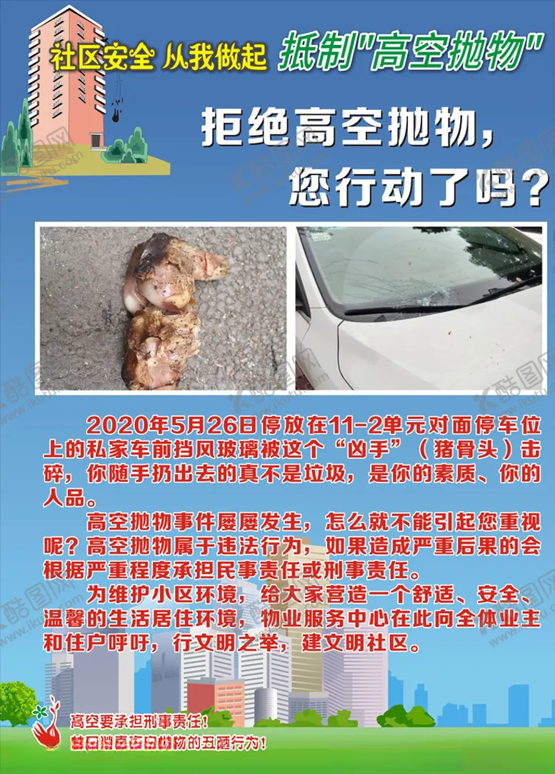 编号：79635606232221292826【酷图网】源文件下载-禁止高空抛物海报