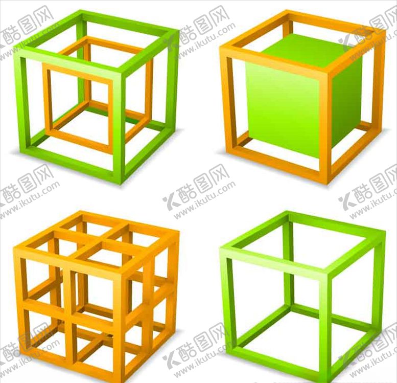 编号：26516310310916247029【酷图网】源文件下载-3D图形素材立体方体建筑结构