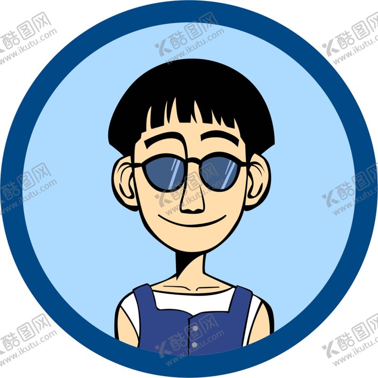 编号：81321610170613391548【酷图网】源文件下载-卡通头像男
