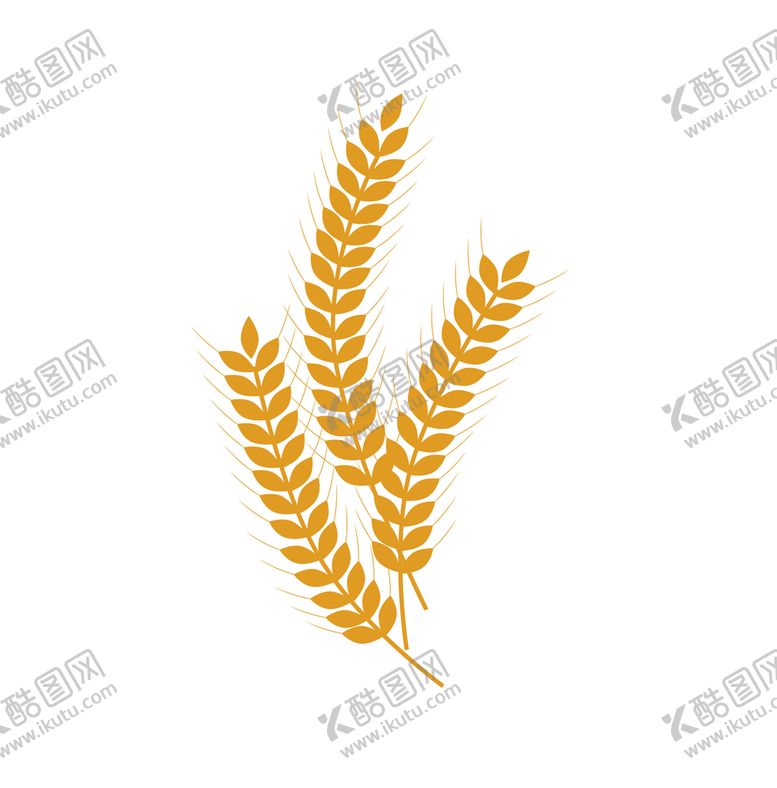 编号：42805609281849220415【酷图网】源文件下载-手绘黄色麦穗装饰