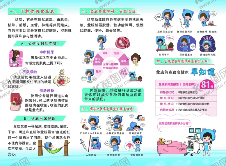 编号：49661202262342228151【酷图网】源文件下载-盆底修复三折页
