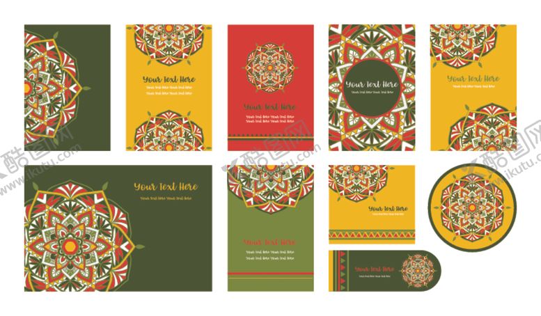 编号：57589911011945022211【酷图网】源文件下载-古典花纹卡片